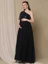 Blue Sequin Maternity Photoshoot Gown