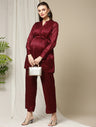 Georgette Striped Maternity Matching Set