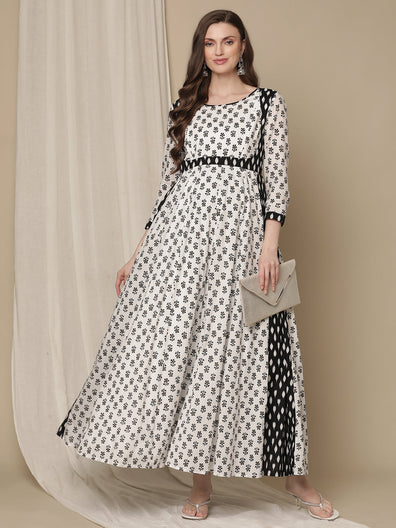 Feeding White Cotton Kurta