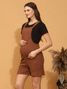 Maternity Rib-knit Shorts Jumpsuit