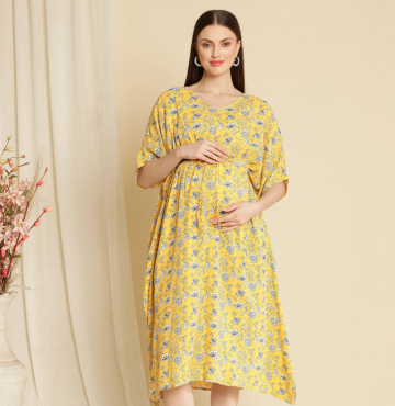 chinese dress ladies Women's La Mer Luxe Pima Cotton Maternity Nightgown