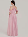 2 in 1 Pink Maternity Photoshoot Gown with Detachable Train