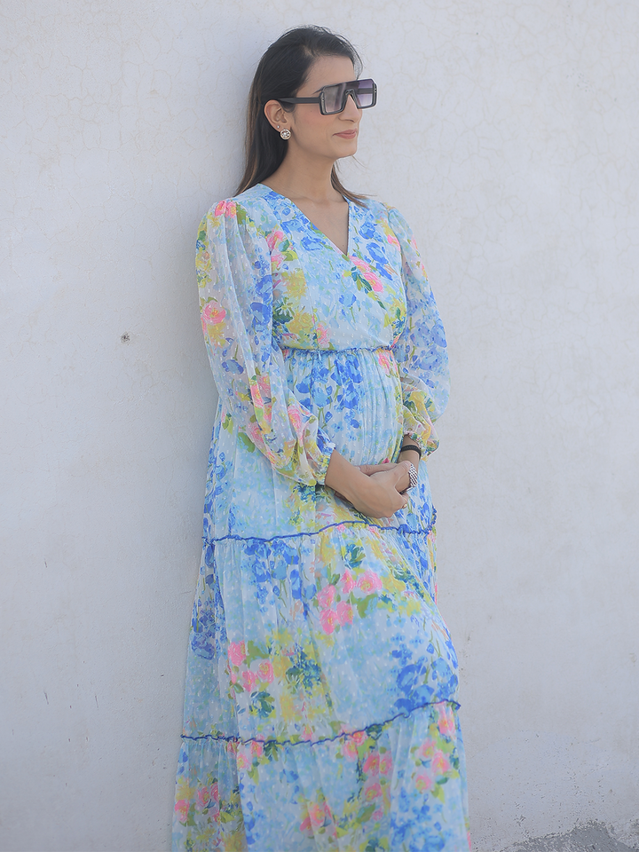 Floral Maxi Maternity Dress