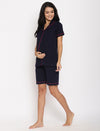 Maternity Night Suit Shorts Set- Navy Blue