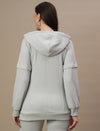2pc. Maternity Waffle Hoodie Top + Straight Fit Pants Set
