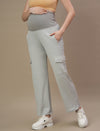2pc. Maternity Waffle Hoodie Top + Straight Fit Pants Set