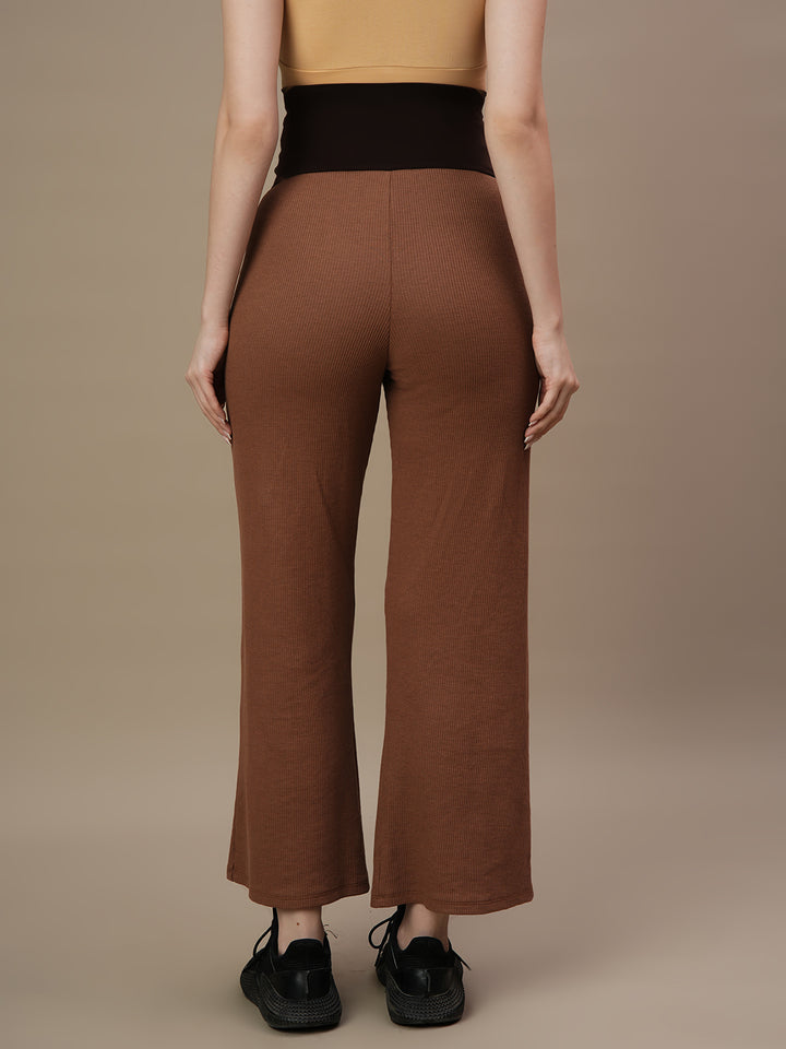 2pc. Maternity Waffle Top + Wide-Leg Pants Set