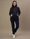 Winter Fleece Maternity Co-ord Set- Navy Blue