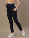 Winter Fleece Maternity Co-ord Set- Navy Blue