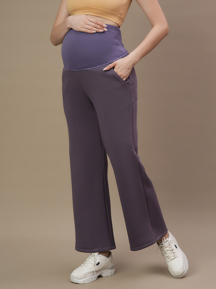 2pc. Maternity Winter Top & A-line Pants Set