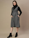 2pc. Woolen Maternity Dungaree Dress