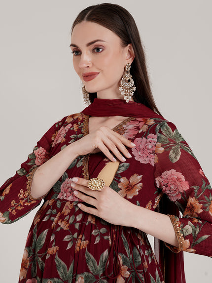 2pc. Maternity Anarkali Dress with Dupatta