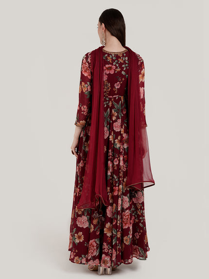 2pc. Maternity Anarkali Dress with Dupatta