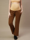 2pc. Maternity Winter Set, Collar Top & Bootcut Pants