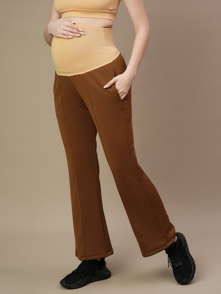 2pc. Maternity Winter Set, Collar Top & Bootcut Pants
