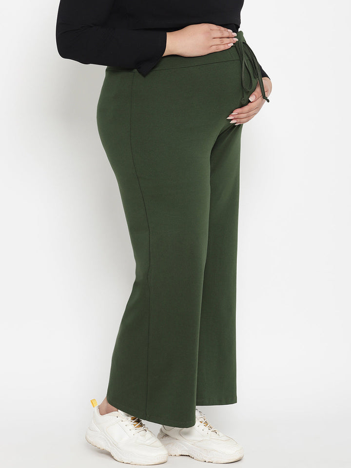 Green Maternity Pants With Drawstring