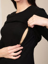 Maternity Casual Lounge Dress - Black