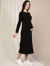 Maternity Casual Lounge Dress - Black