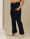 Ultra-Stretch Bootcut Maternity Pants- Blue