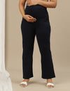 Ultra-Stretch Bootcut Maternity Pants- Blue