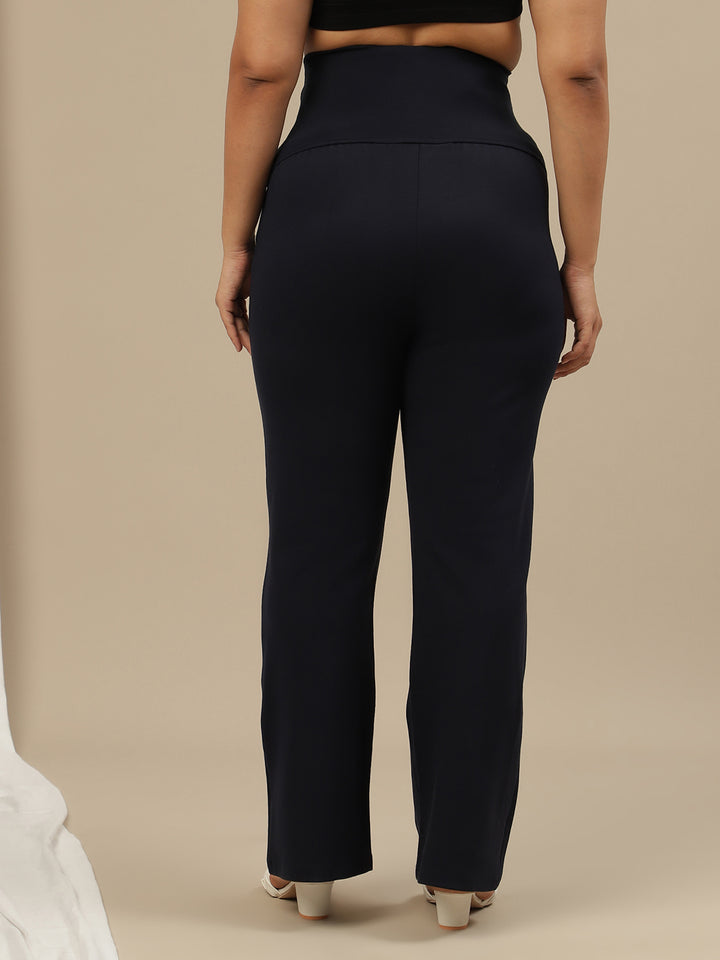 Ultra-Stretch Bootcut Maternity Pants- Blue