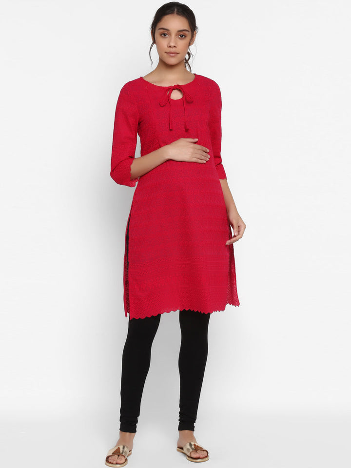 Maternity French Terry Churidar Leggings- Black