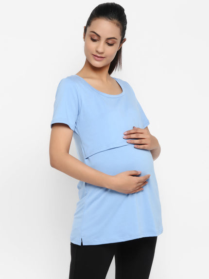 Maternity Half Sleeves Nursing T-shirt