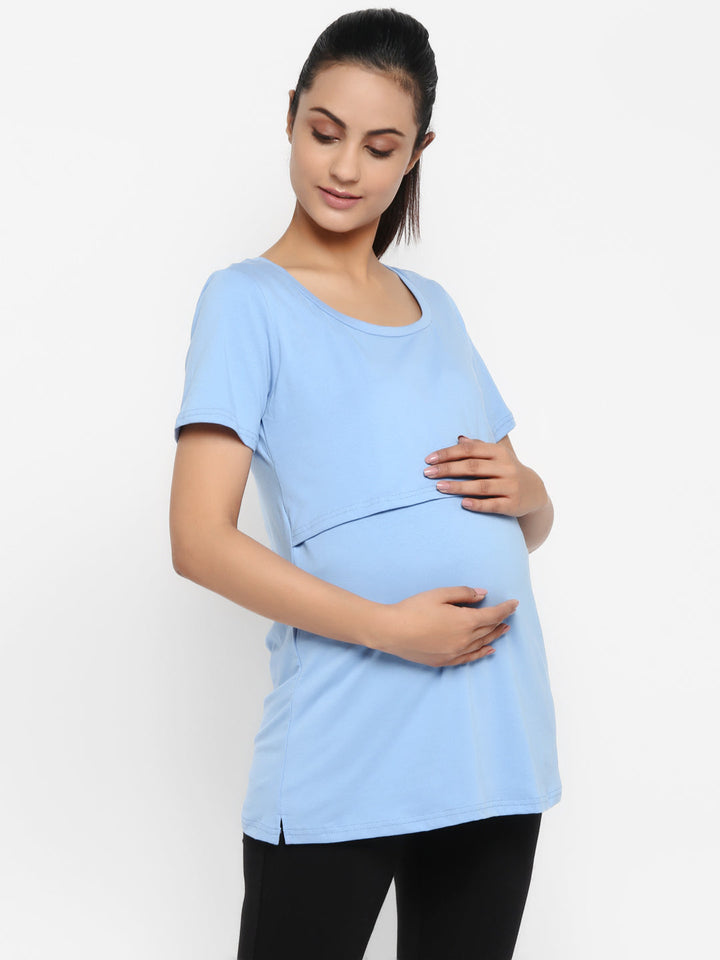 Maternity Half Sleeves Nursing T-shirt
