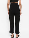 Maternity Wide-Leg Pants (French Terry Lined) - Black