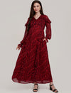 Animal Print Maternity Long Dress