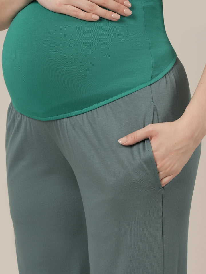 Aqua Green Maternity Wide Leg Lounge Pants