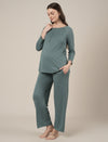 Aqua Green Maternity Wide Leg Lounge Pants