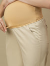 Beige Maternity Formal Dress Pants