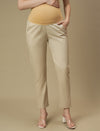 Beige Maternity Formal Dress Pants