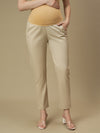 Beige Maternity Formal Dress Pants