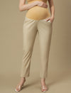 Beige Maternity Formal Dress Pants