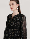 Black Chiffon Maternity Dress