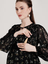 Black Chiffon Maternity Dress