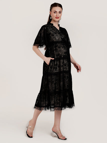 black lace maternity dress Buy Black Lace Maternity Dress