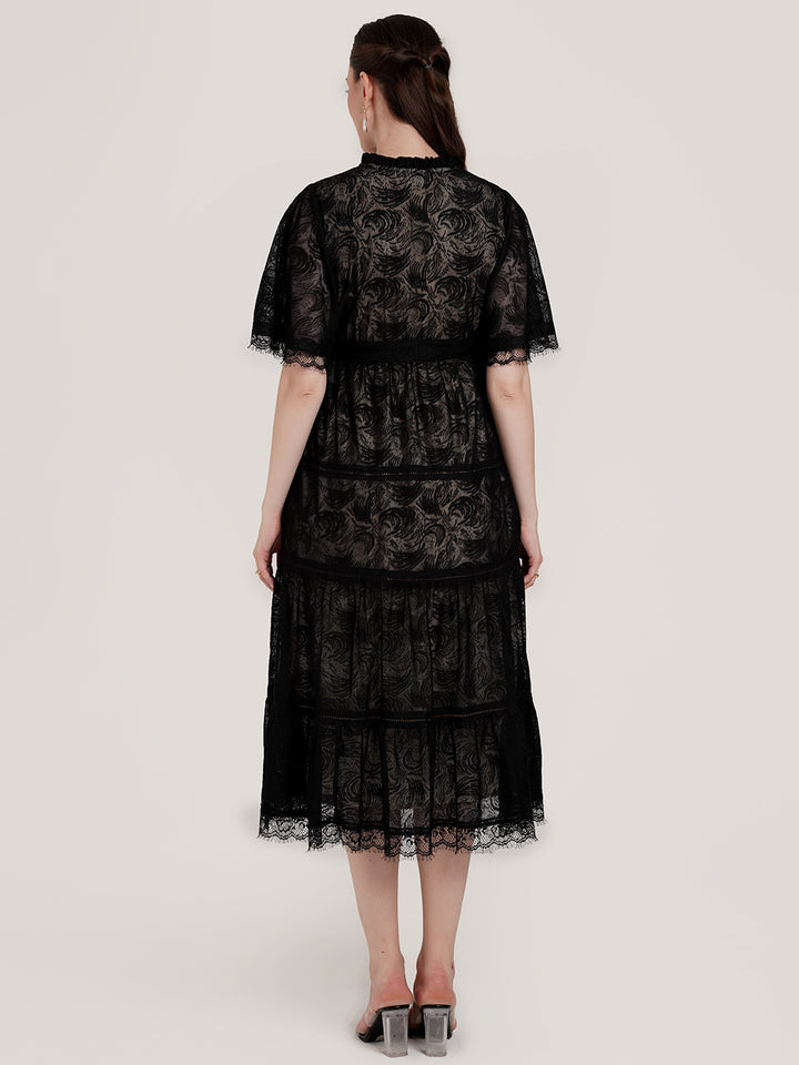 Black Lace Maternity Dress