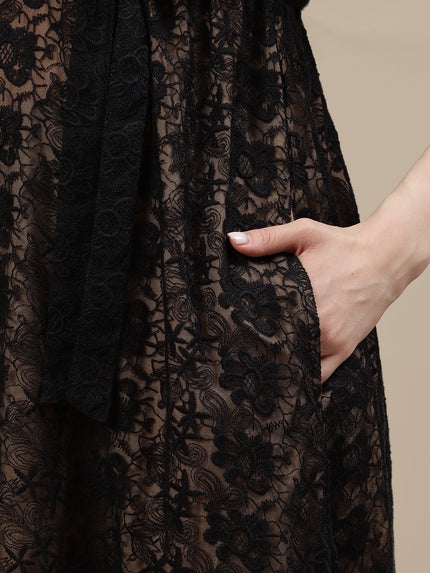Black Lace Maternity Dress