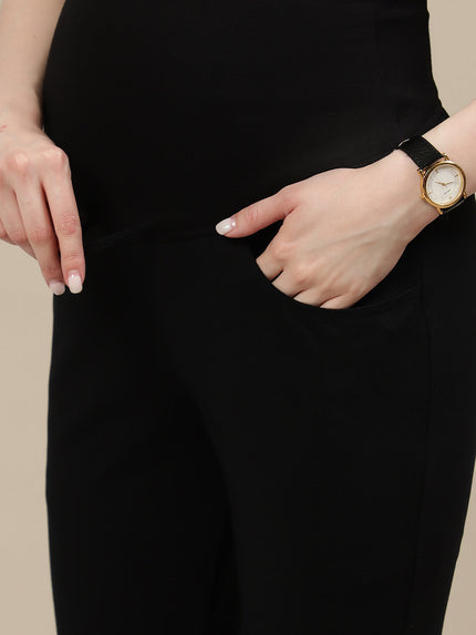 Ultra-Stretch Bootcut Maternity Pants- Black