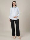 Stretchy Cotton Wide Leg Maternity Pants-Black
