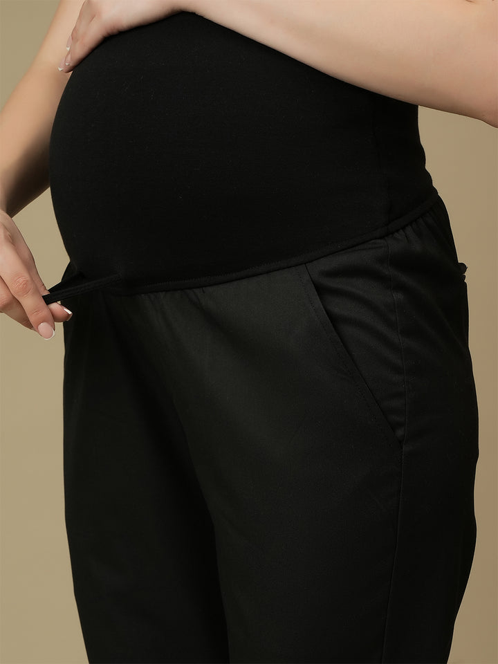 Black Maternity Formal Dress Pants