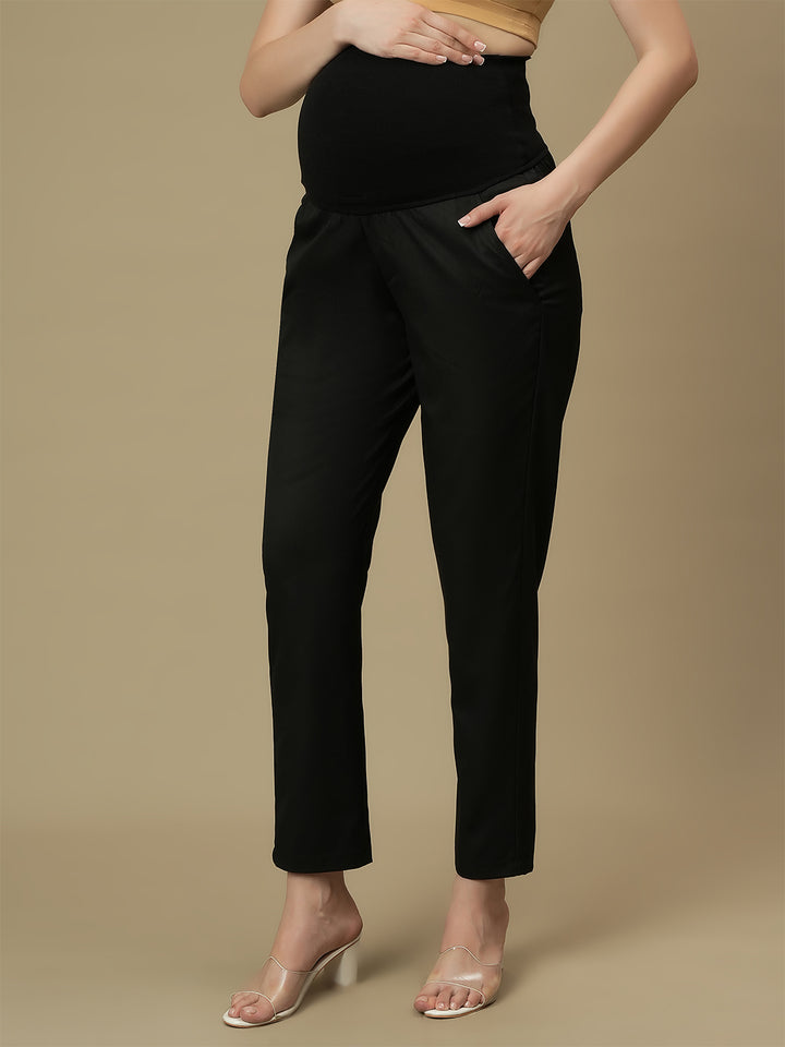 Black Maternity Formal Dress Pants