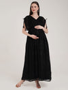 Black Maternity Kaftan Dress