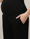 Black Straight-Fit Maternity Korean Pants