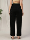 Black Straight-Fit Maternity Korean Pants
