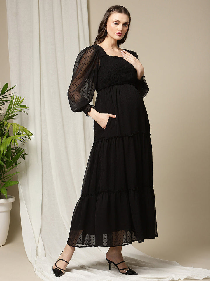 Feeding Smocked Long Dress