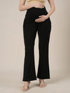 Black Maternity Pintuck Bootcut Pants